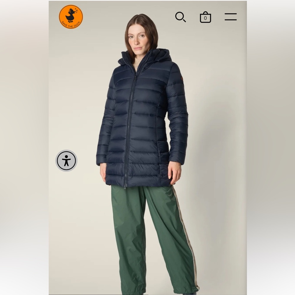 Like New Save The Duck Women’s Carol Puffer Coat in Blue-Black size 3 M / L